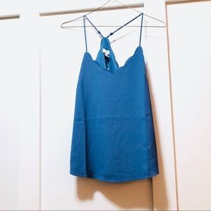 J. Crew Scallop Spaghetti Strap Tank Top